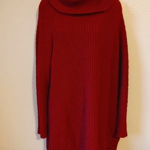 Turtle neck tunic sweater